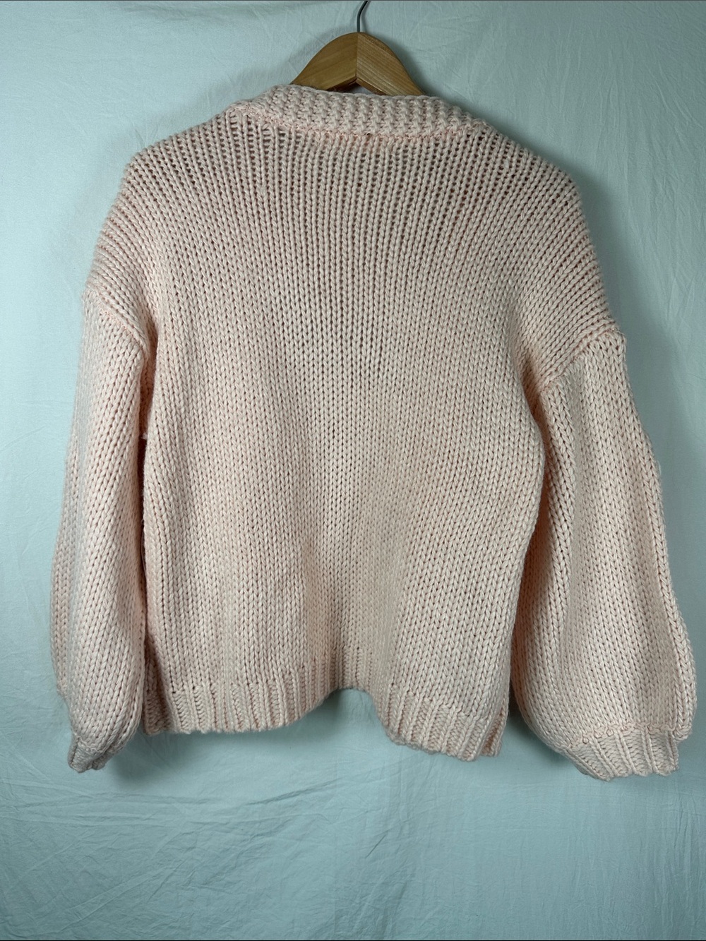Altar'd State Pink Daisy Applique Open-Front Cardigan - Picture 4 of 7